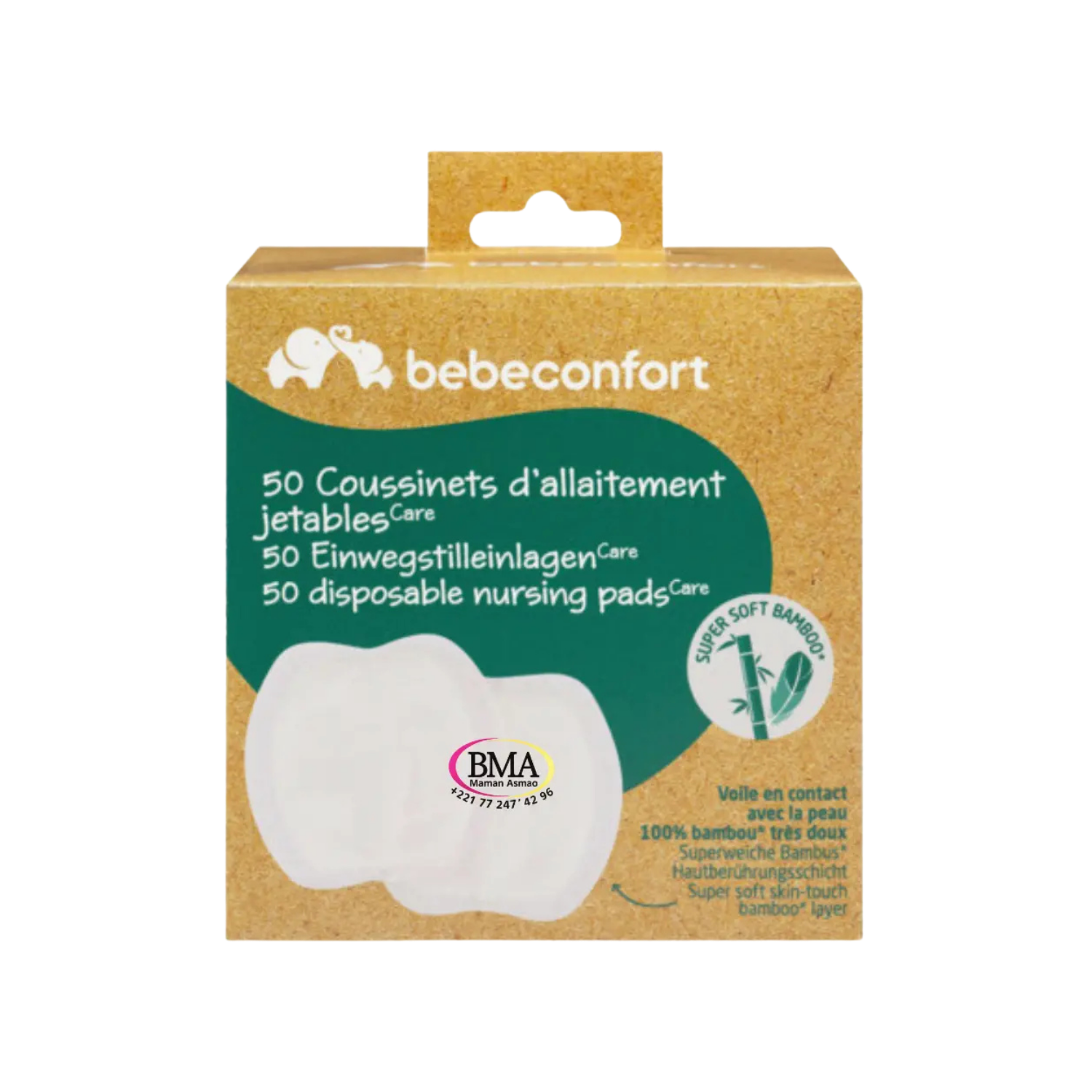 bebeconfort 50 coussinets d'allaitement jetable care