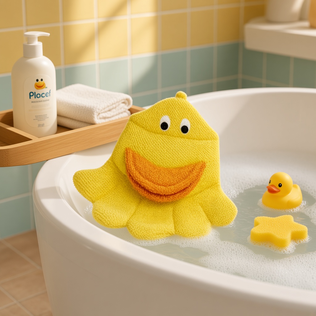 TITANIA - Gant de douche Canard REF 9201 — mise en situation