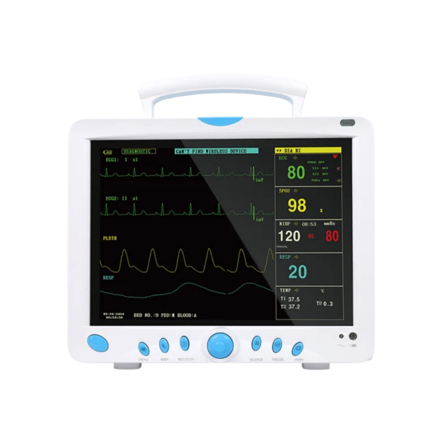 MONITEUR DE SIGNE VITAUX 12 7PARAMETRES CMS9000+ IBP + ETC02